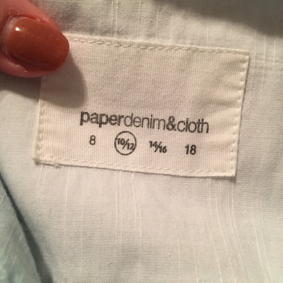 Paper denim & cloth blouse; size 10/12 - Picture 2 of 2